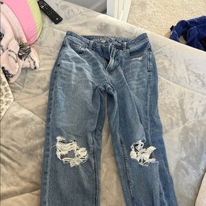 American Eagle Outfitters Blue Ripped Boyfriend Jeans